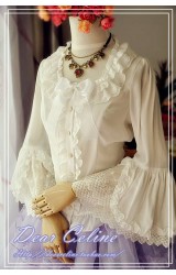 Dear Celine Bell Sleeved Lace Blouse(In Stock)